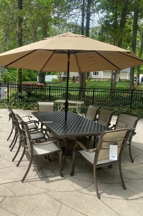 Glen Lake Home and Patio Baymont Sling Outdoor Patio Dining Long Island