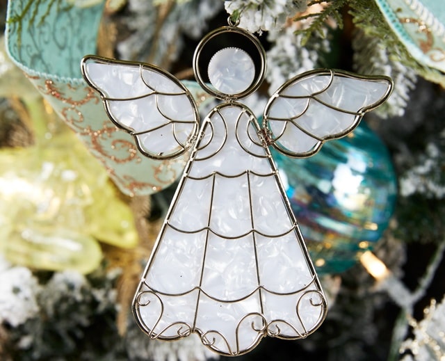 Melrose Angel Christmas Tree Ornament Pearlized Hanging Ornament
