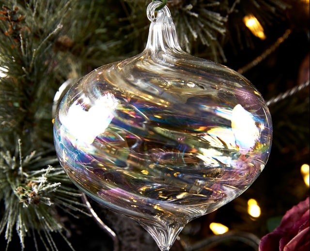 Melrose Iridescent Glass Christmas Tree Ornament