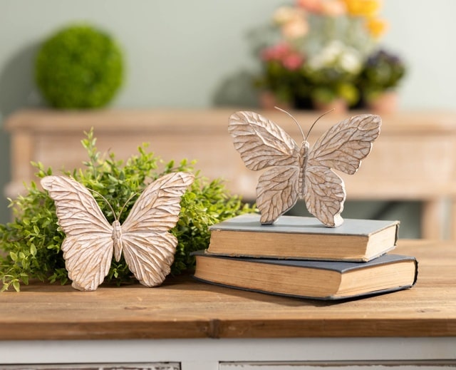 melrose tabletop shelf decor butterflies