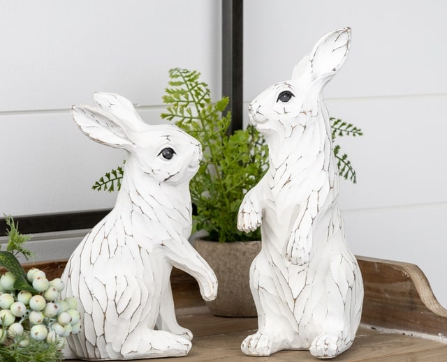 melrose white bunny home decor