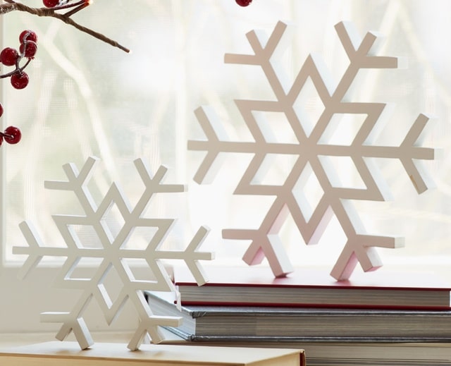 Melrose Wood Snowflake Modern Farmhouse Christmas Holiday Decor