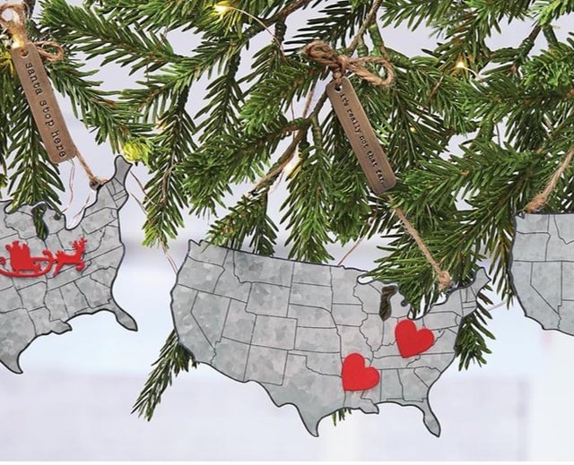 Mudpie Its Really Not That Far Holiday Christmas Ornament United States