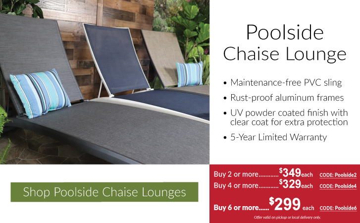 Poolside Chaise Lounge Special Promotion