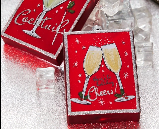 Raz Imports Christmas Tree Ornament Cheers Holiday Hostess Gift