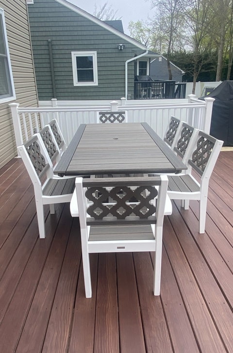 Seaside Casual Greenwich HDPE Outdoor Dining Local Long Island Delivery