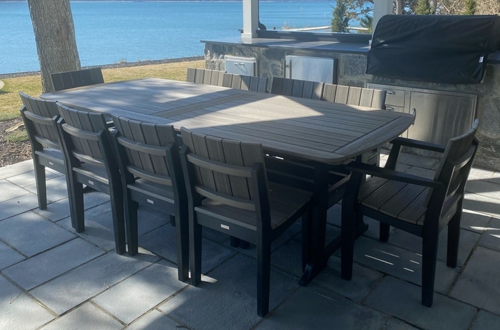 Seaside Casual MAD Outdoor HDPE Polymer Dining Table for 10 Long Island