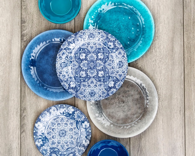 Tarhong Blue Melamine Outdoor Dishes