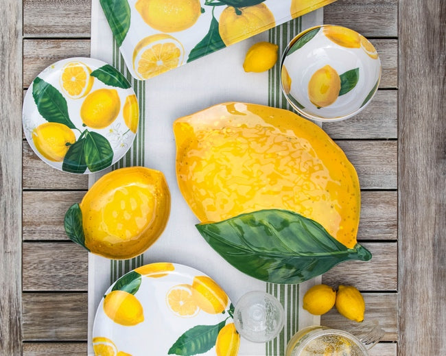 Tarhong Melamine Outdoor Serving Pieces and Lemon Shaped Bowl