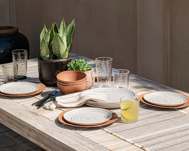 Melamine Acrylic Dishes with Earth Tones