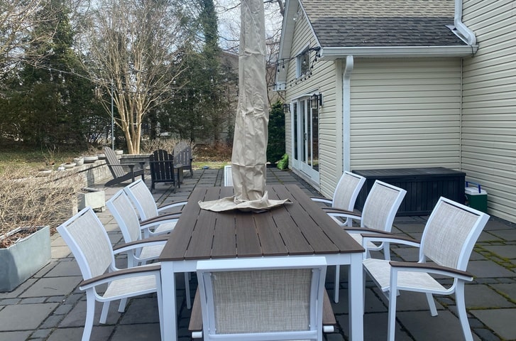 Telescope Casual Bazza Sling Outdoor Dining Long Island Backyard