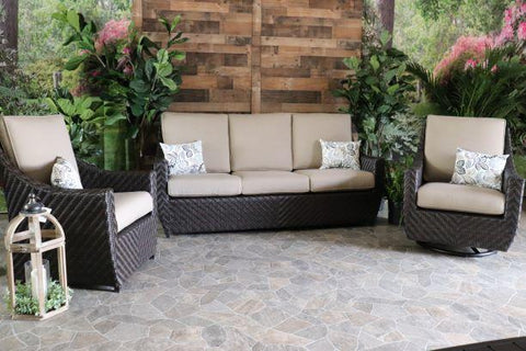 pleasant bay 3pc cushioned glider seating set