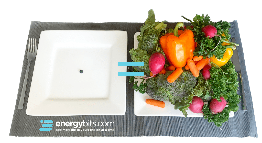 Just one ENERGYbits algae tablet is equal to the nutrients of a plate full of fruits & vegetables!