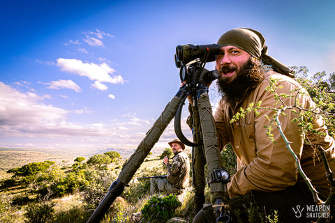 south africa, hunt, weapon snatcher, tripod, binoculars, pirate