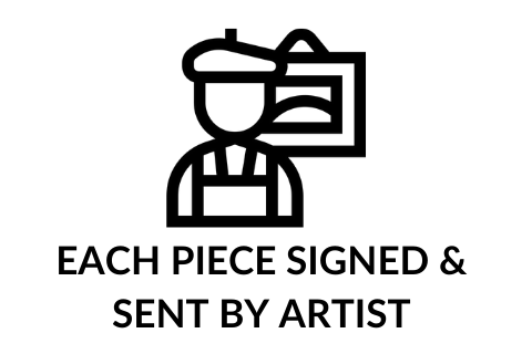 Each piece signed & sent by artist