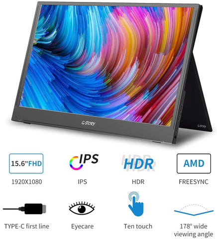 G-Story GStory GSQ56SD / GS101NT - Portable Gaming IPS Monitor [Compatible  Switch, PlayStation, Xbox, PC, Smartphones]