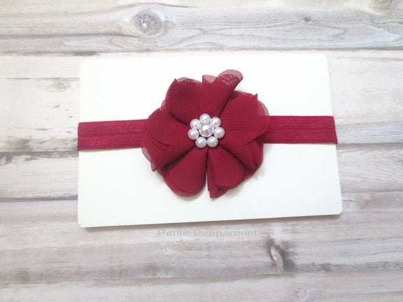 red newborn headband