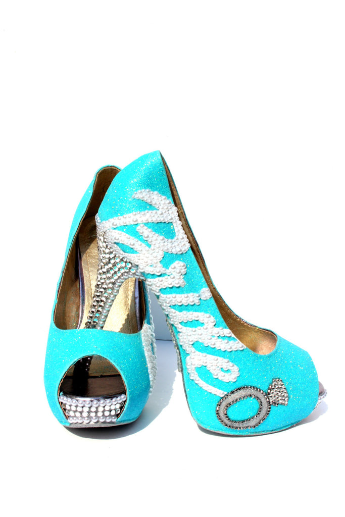 tiffany blue high heels