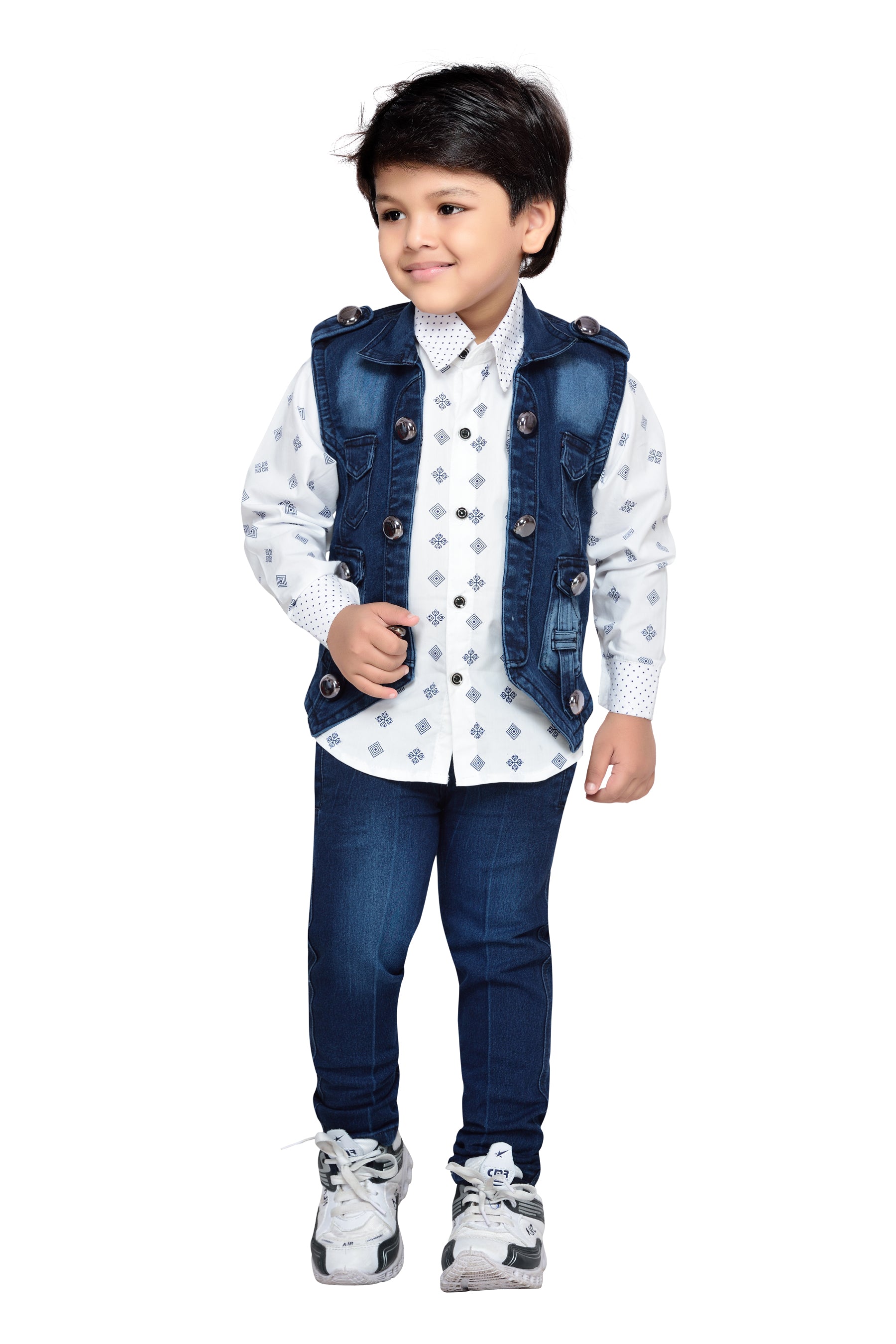 Denim Casual Wear Kids Jacket Suit at Rs 550/set in Indore | ID: 19226332455