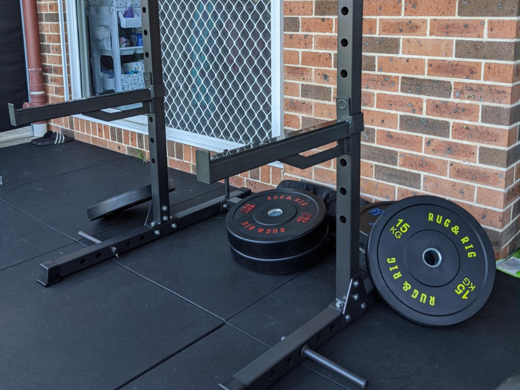 Rubber Flooring, as seen from this customer's SWEET homegym. 