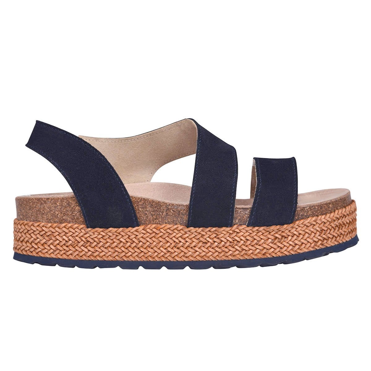 SANDALES FEMME OMA F2E - BLEU MARINE