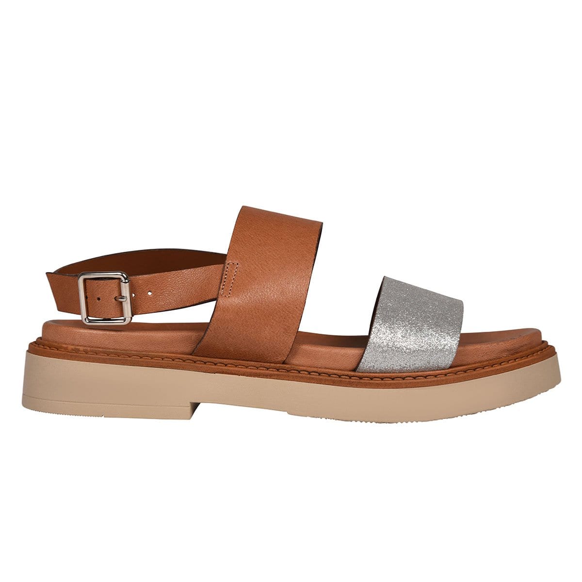 SANDALES FEMME LINE F2E - CAMEL