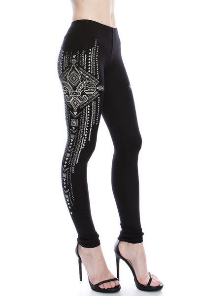 Fashion Crystal Design Black Legging – EDITE MODE