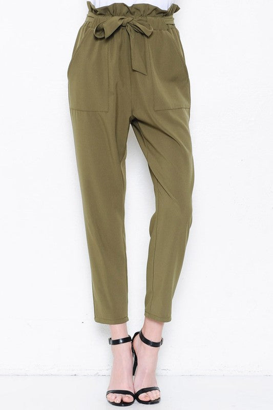 olive high waisted pants