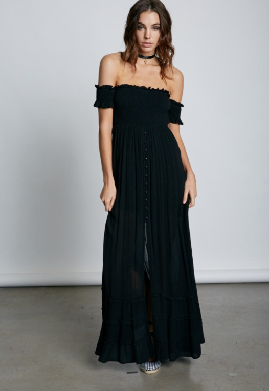 off shoulder maxi summer dress