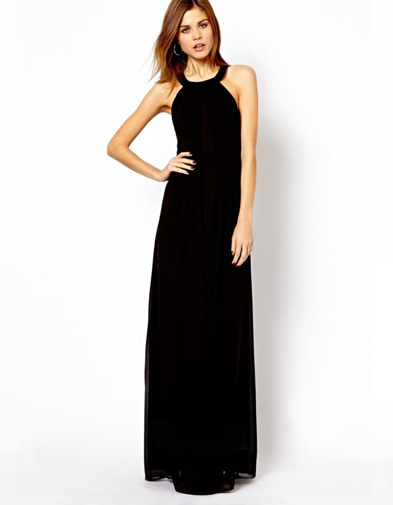 Elegant Open Back Maxi Dress – EDITE MODE