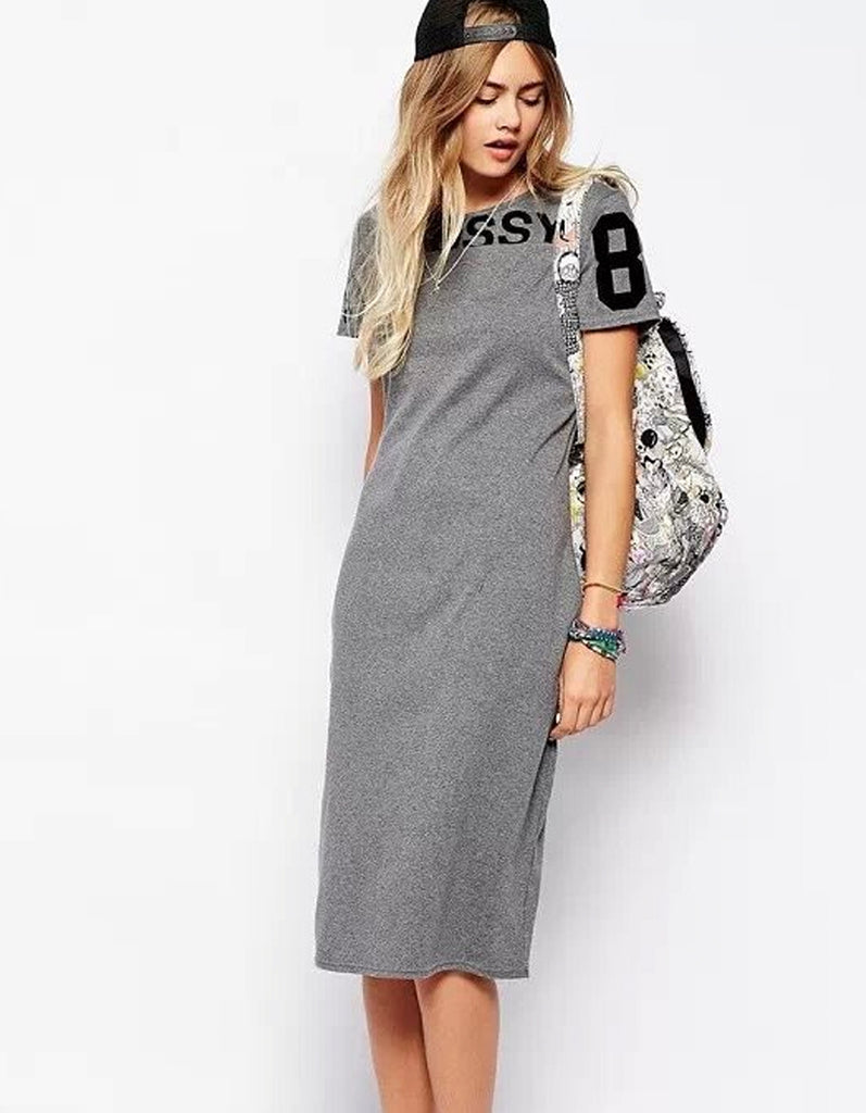 Streetwear Casual Grey Dress – EDITE MODE