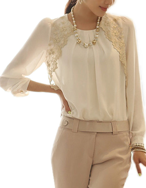 Long sleeved Lace Blouse – EDITE MODE