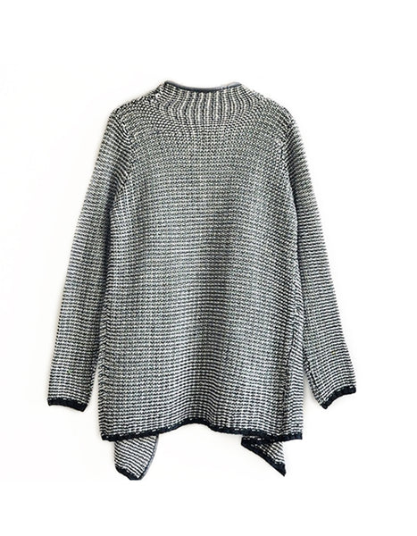 Loose Grey Cardigan Sweater – EDITE MODE