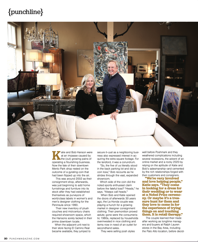 Screenshot of Punch Magazine article featuring Bob and Katie Hanson