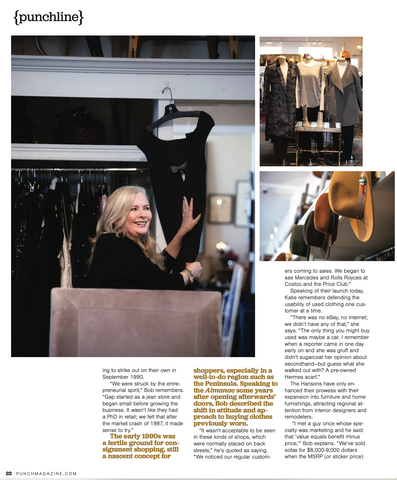 Screenshot of Punch Magazine article featuring Bob and Katie Hanson