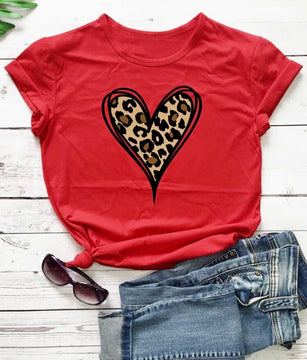 Red Leopard Tee