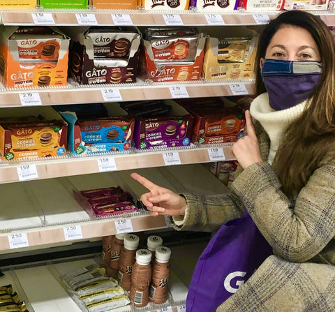 charlotte in boots with new protein cookies