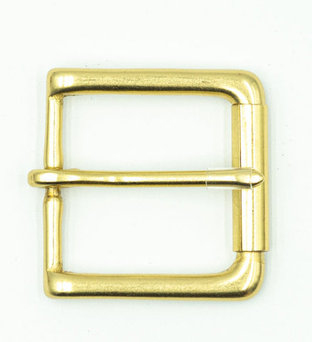 Center Bar Belt Buckle Solid Brass (1.5) (Brass, Nickel, Matte Black) –  Hand and Sew Leather