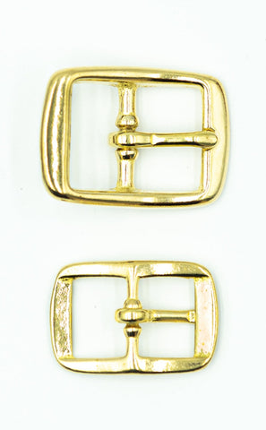 B8989 Polished Brass, Heel Bar Dress Buckle, Solid Brass-LL, Multiple Sizes  