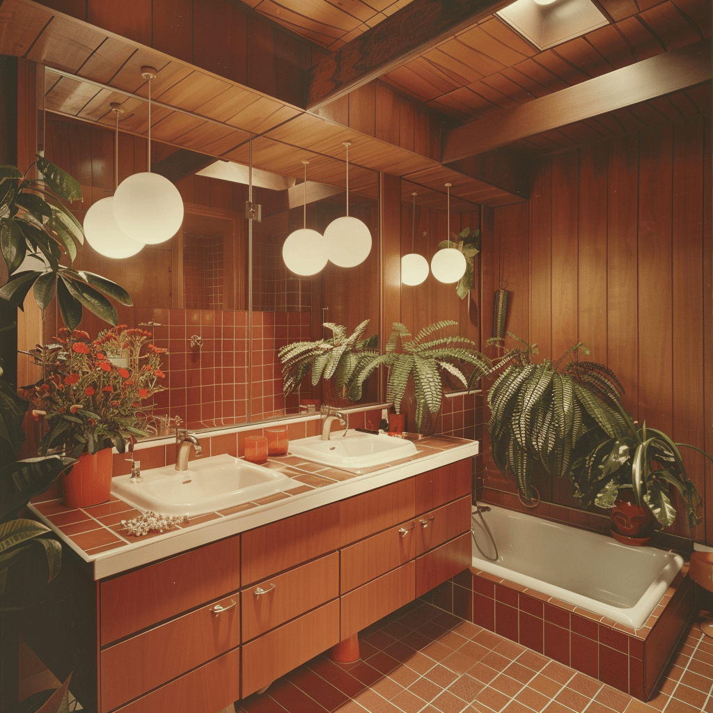1970s bathroom retro decor home