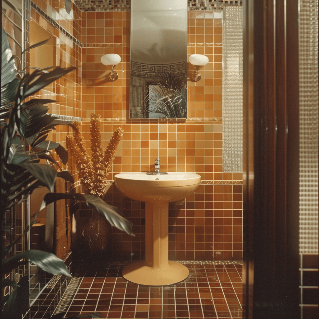 1970s bathroom retro decor home