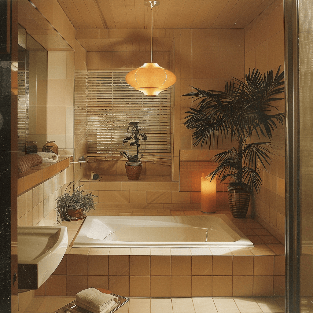 1970s bathroom retro decor home