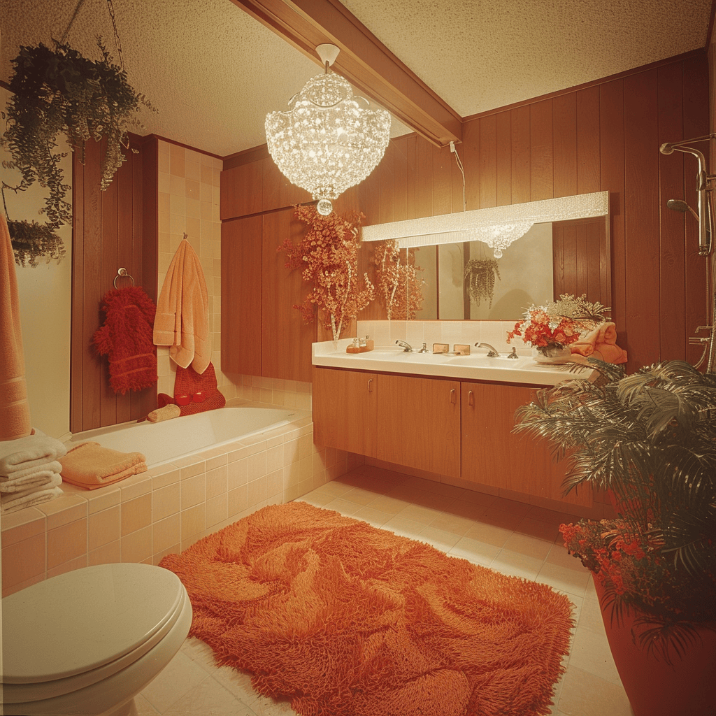 1970s bathroom retro decor home