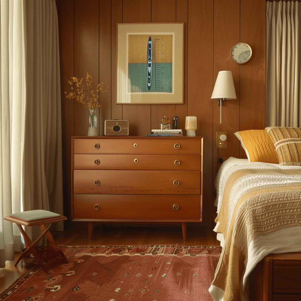 1970s bedroom retro decor home