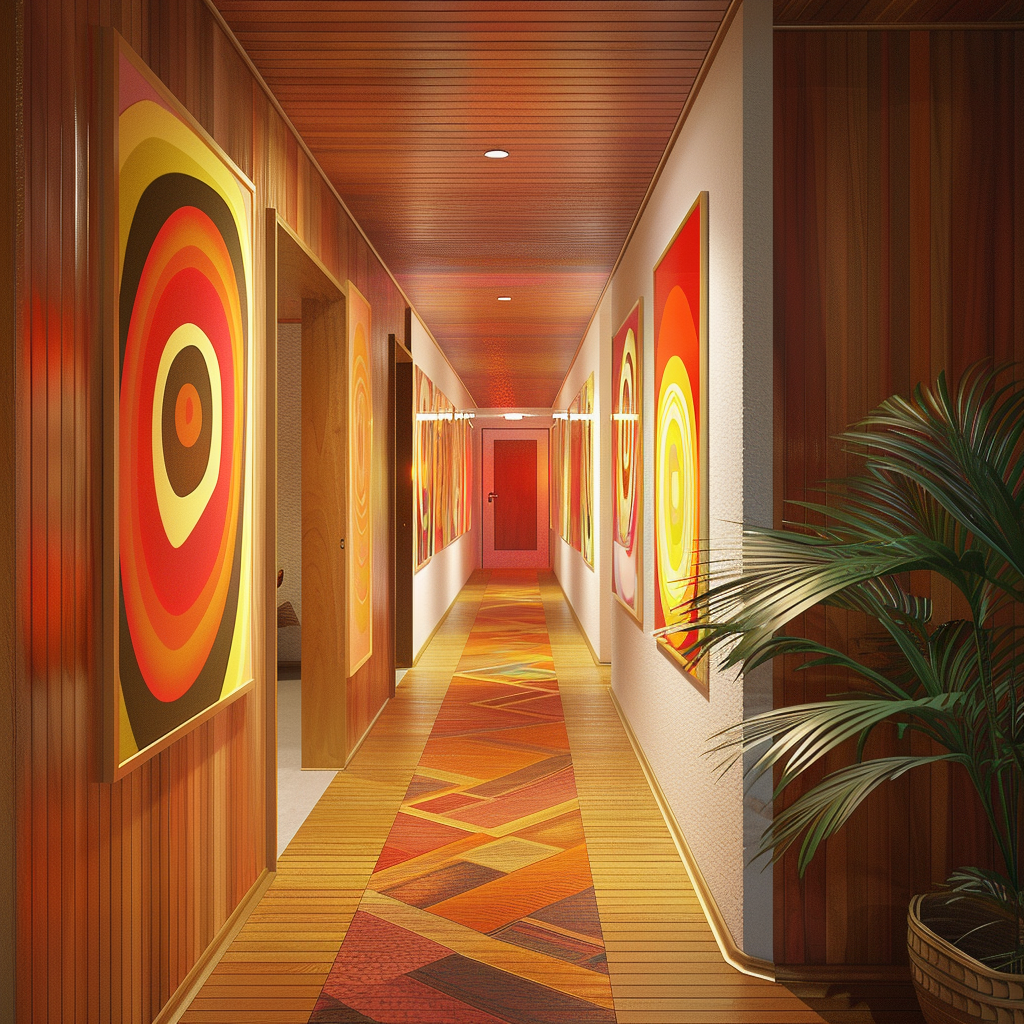 1970s hallway prints