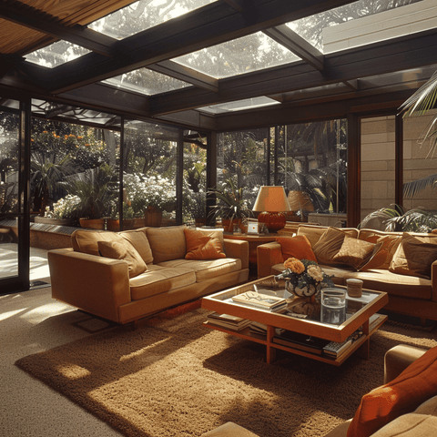 1970s living room retro decor home