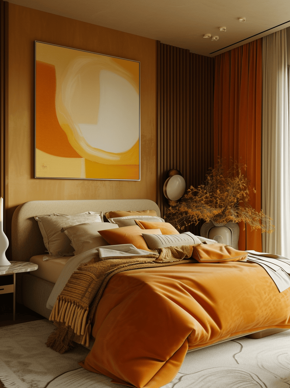 70s bedroom palette exploring colors and patterns that define the vibrant decade