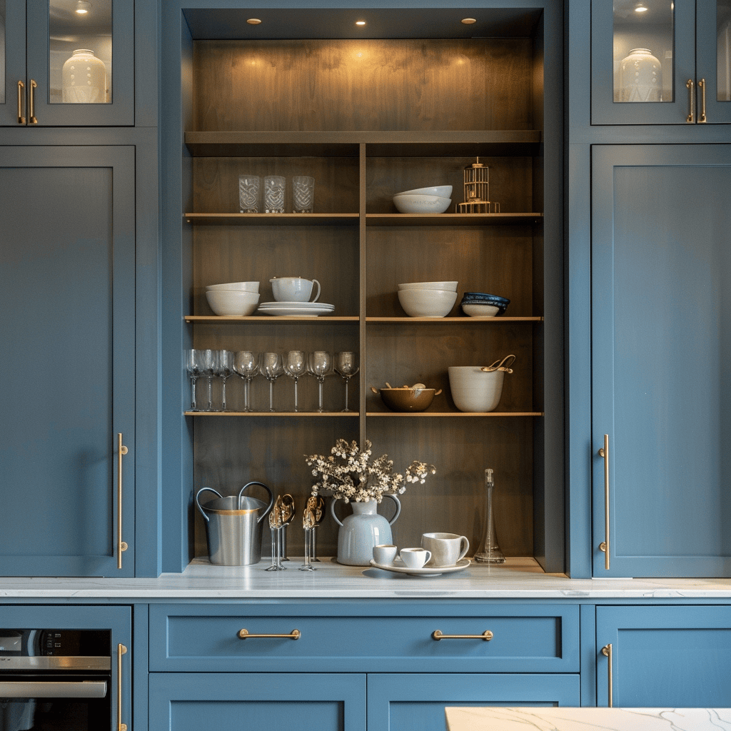 A kitchen with custom-designed cabinets that perfectly fit the unique layout and architectural features of the space, maximizing storage and functionality while creating a cohesive, tailored look