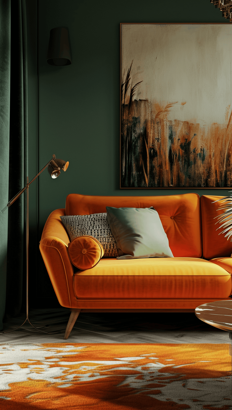 A living room renovation incorporating 70s UK house design elements