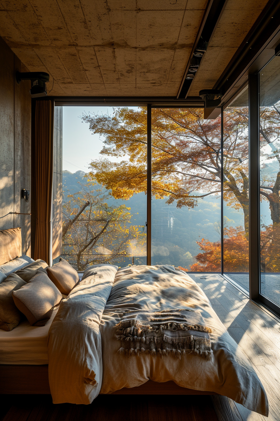 A touch of Japan in a stylish bedroom with a contemporary twist.